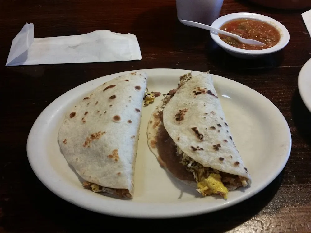 Bacon& Egg Taco & Machacado & Egg Taco